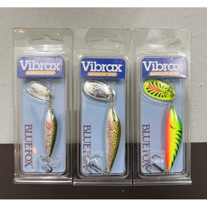 BLUEFOX VIBRAX MINNOW SPIN BLADE LURE SEBARAU TENGAS KELAH