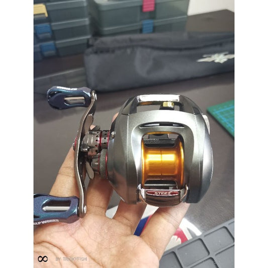 DAIWA STEEZ 100SHL USED + CUSTOM PARTS