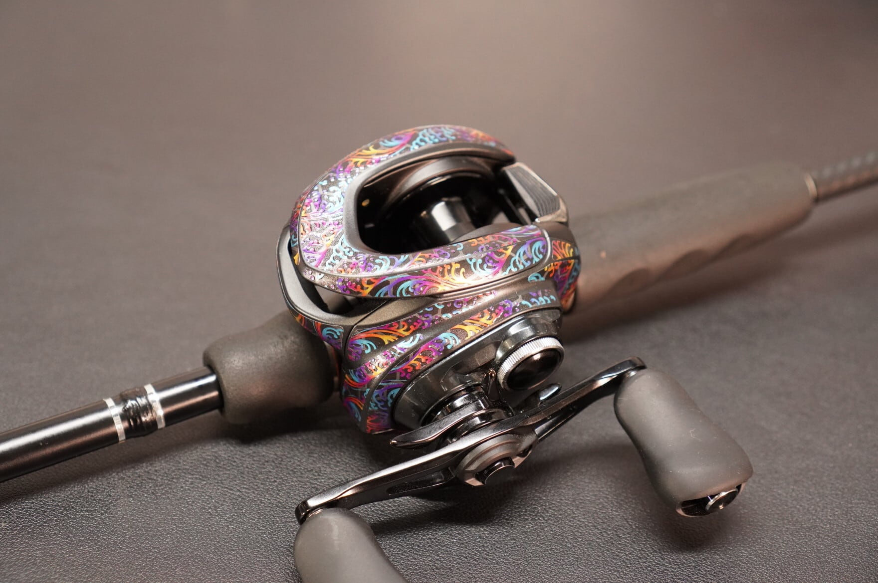 custom painted fishing reel Wanee's Decal 21 Antares DC 22 Exsence DC