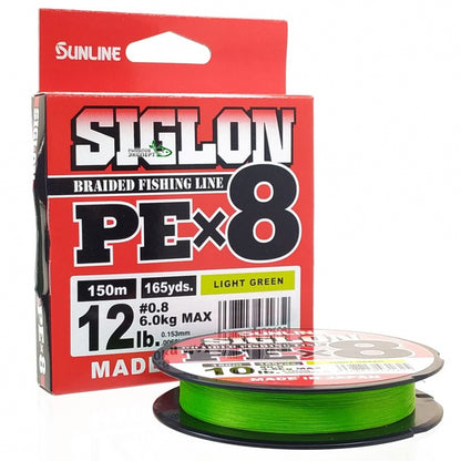 Sunline Siglon PE Braided Fishing Line X8 (150M) Light Green