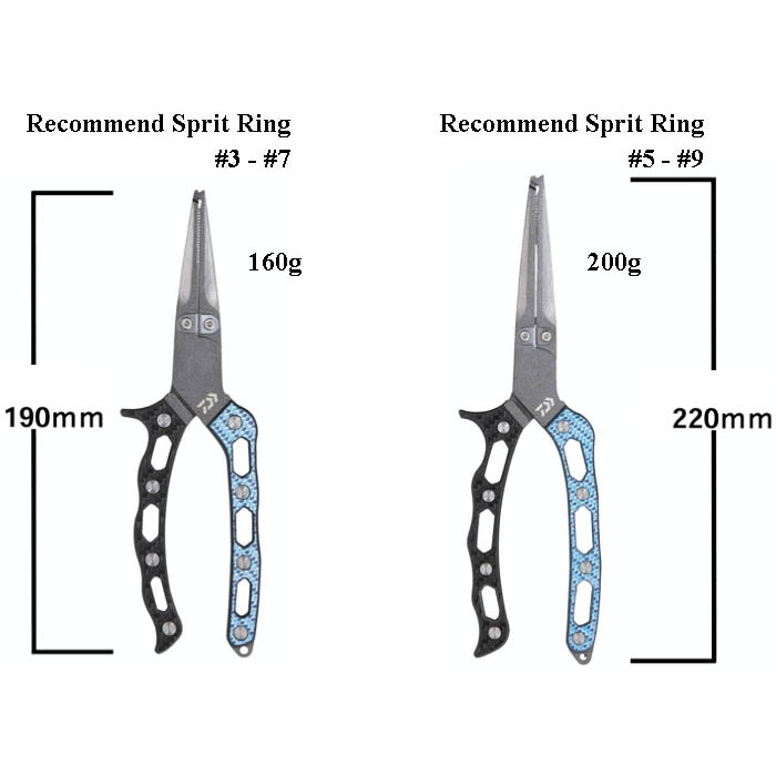 DAIWA STAINLESS CORE PLIERS 190H CARBON BLACK