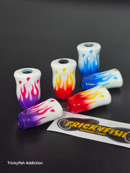Glow in Dark Flame Handle Knob Customed Air Brush