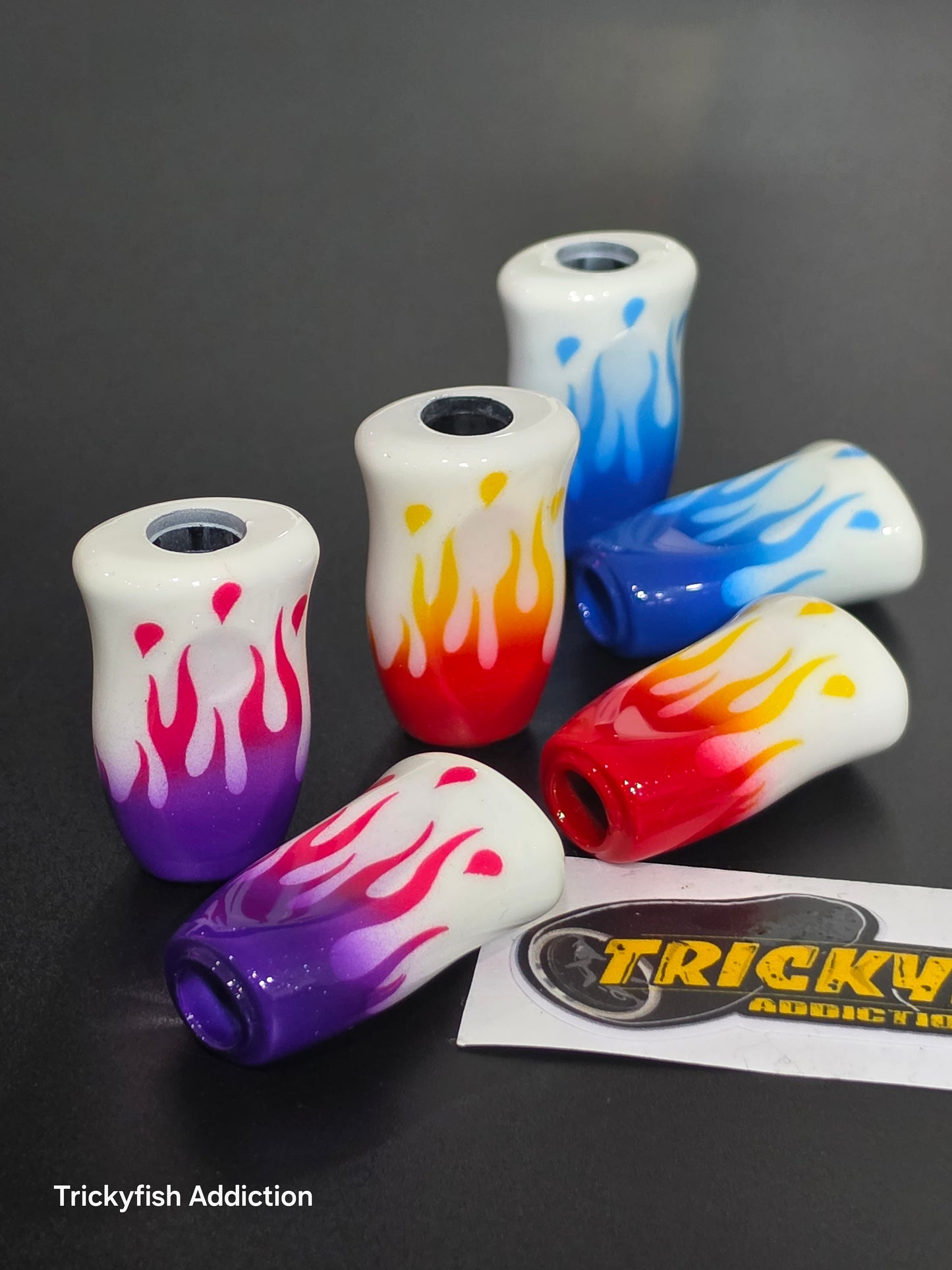 Glow in Dark Flame Handle Knob Customed Air Brush