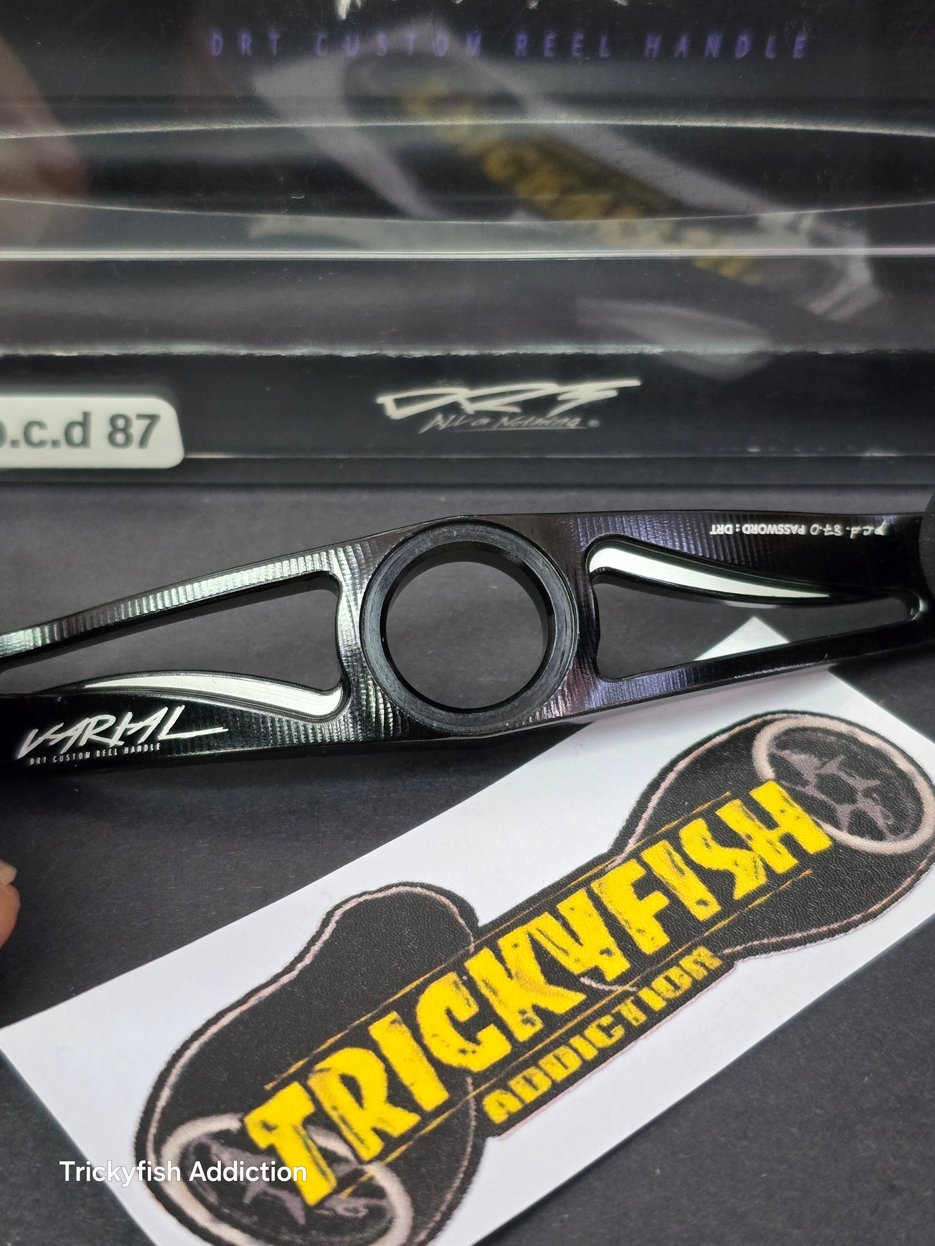 CRAWLERBOYZ × DRT VARIAL 87 Varial Handles & Hardware: DRT Varial Reel Handle 87mm Gunmetal