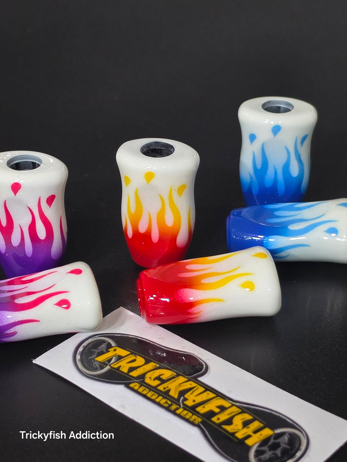 Glow in Dark Flame Handle Knob Customed Air Brush